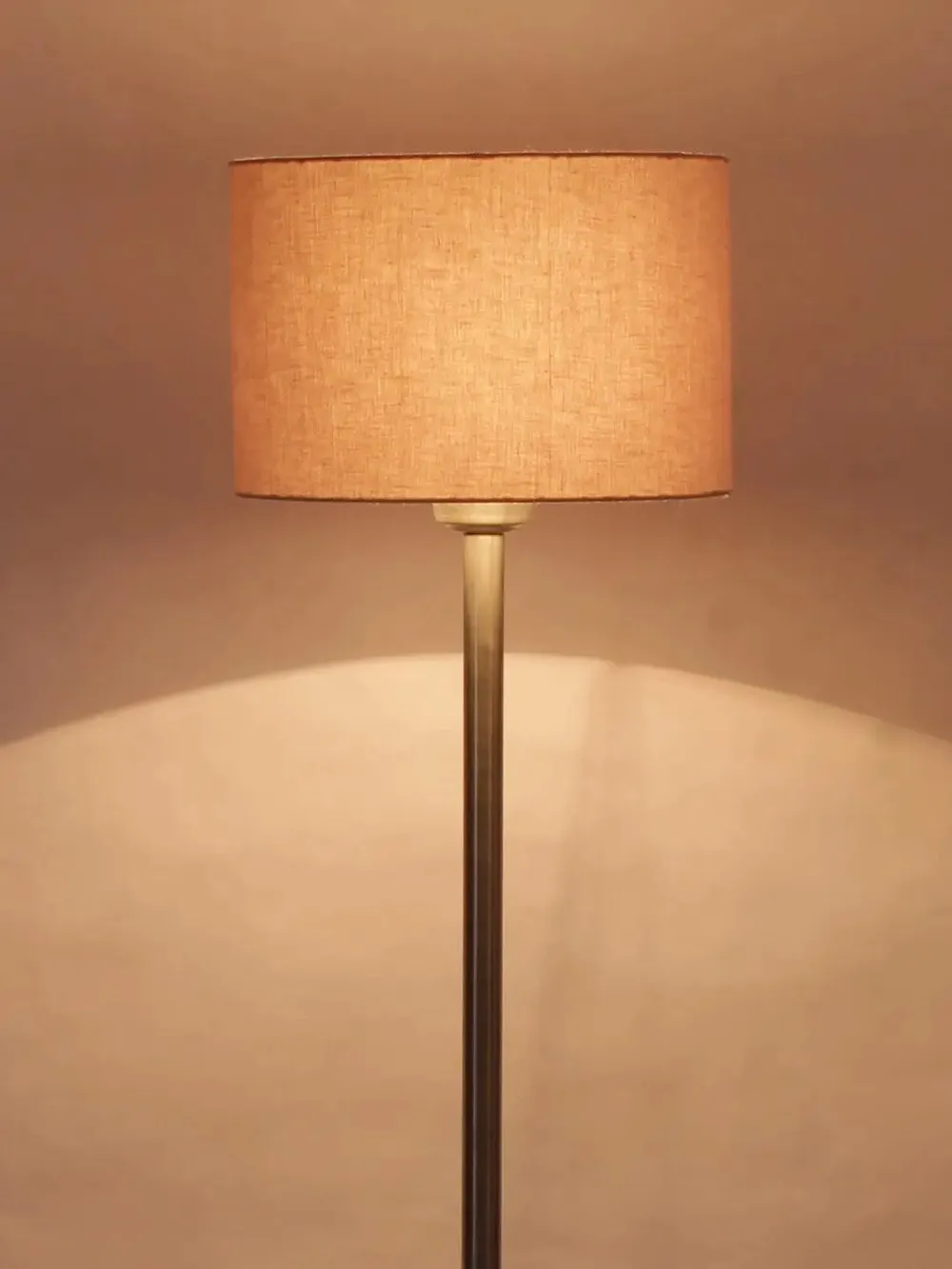 Cotton Drum Designer Steel Floor Lamp for Home Decor Grey