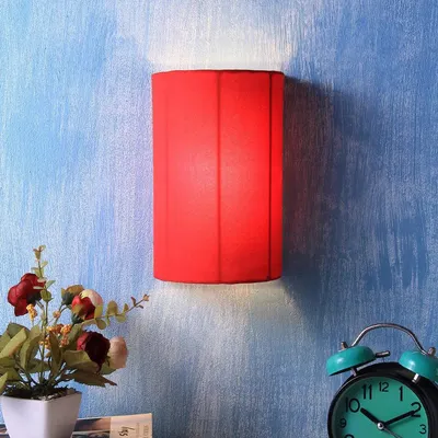 Cotton Red Small Wall Light Fixture