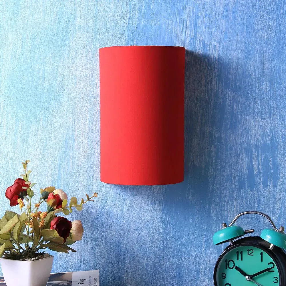 Cotton Red Small Wall Light Fixture Single Piece