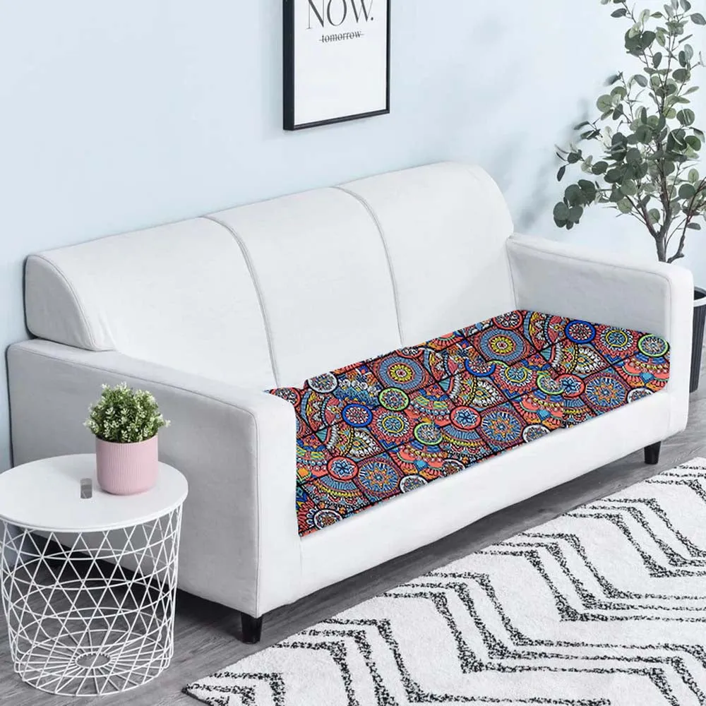 Cotyledon Black Strechable Sofa Seat Cover Set of 2/4/6/8 Pack of 2