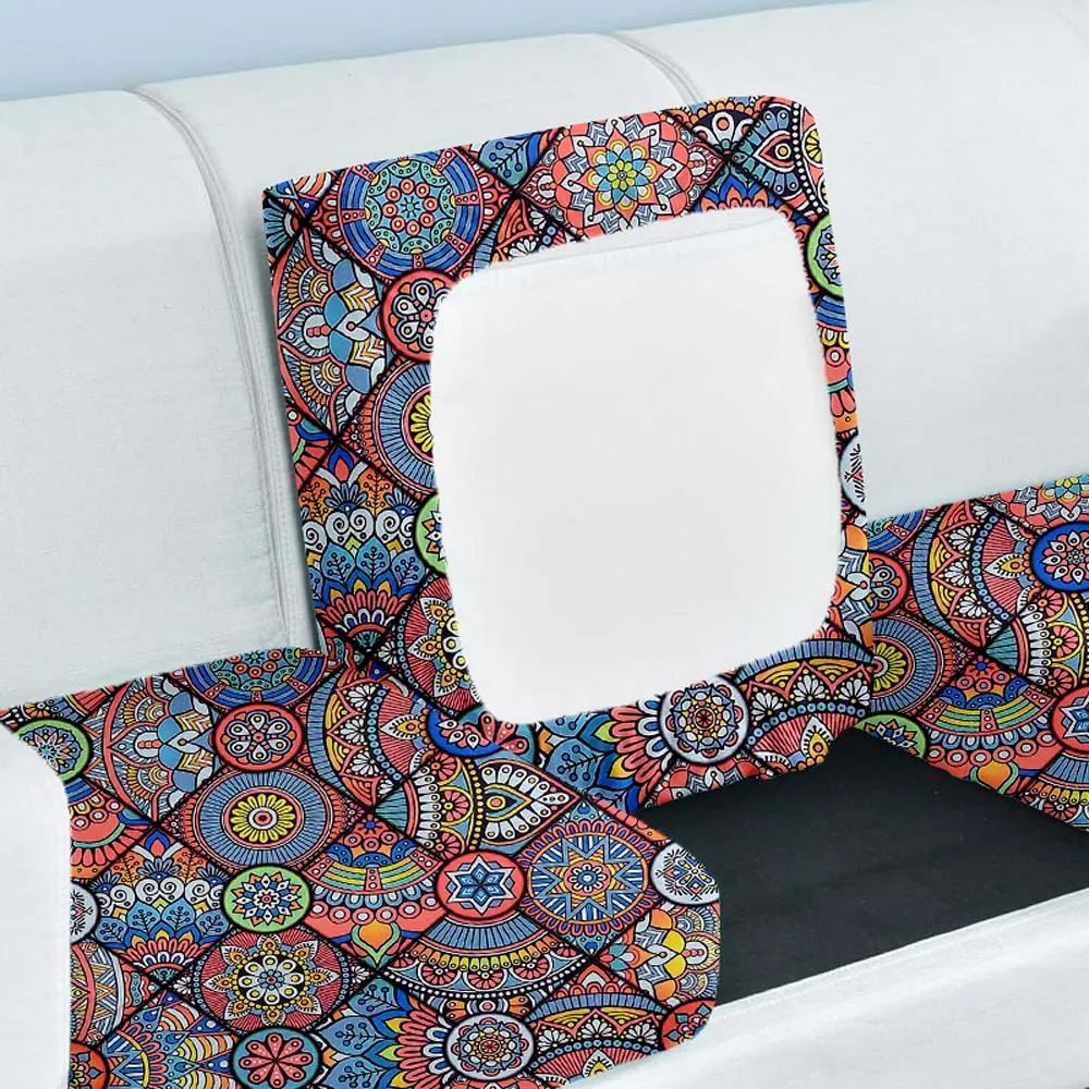 Cotyledon Black Strechable Sofa Seat Cover Set of 2/4/6/8 Pack of 2