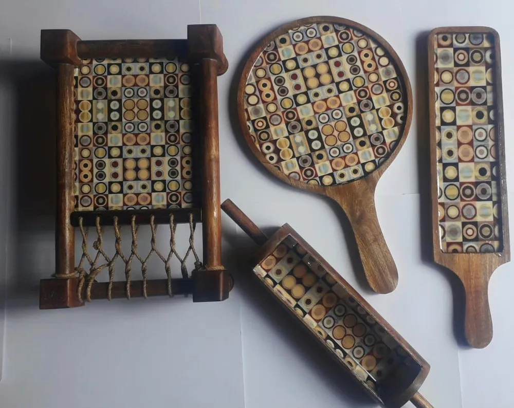 Countryside Khaat Serving Platter- set of 4