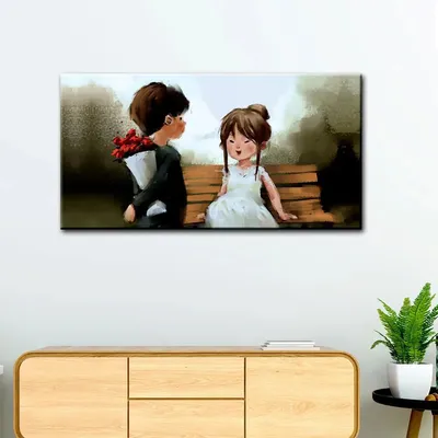 Couple Beautiful Scenery  Canvas Printed Painting