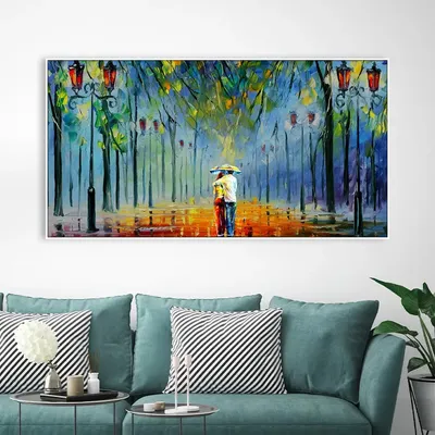 Couple Love Scenery Canvas  Wall Hanging