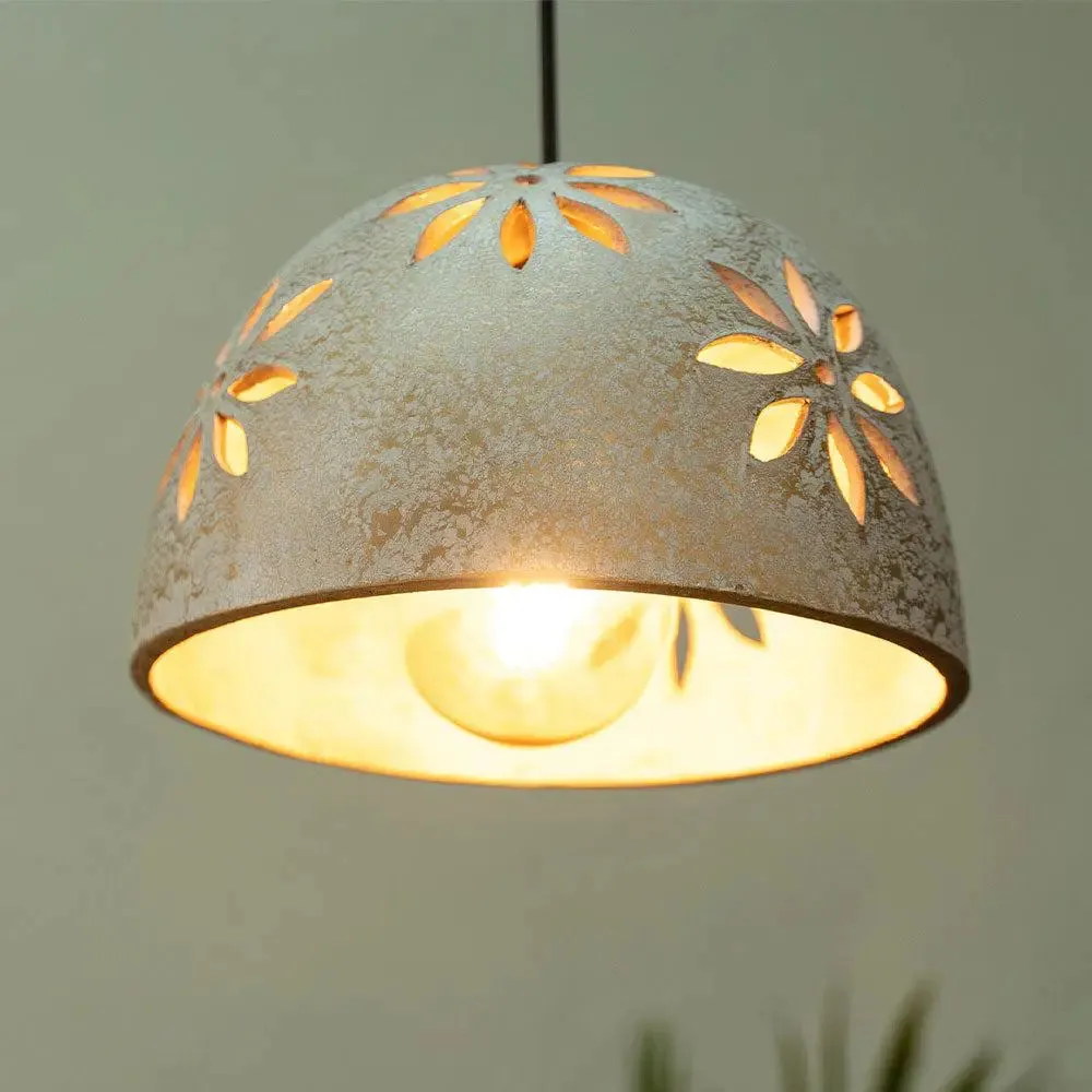 Crackled Gold Vintage Effect Luxury Hanging Light for Living Room