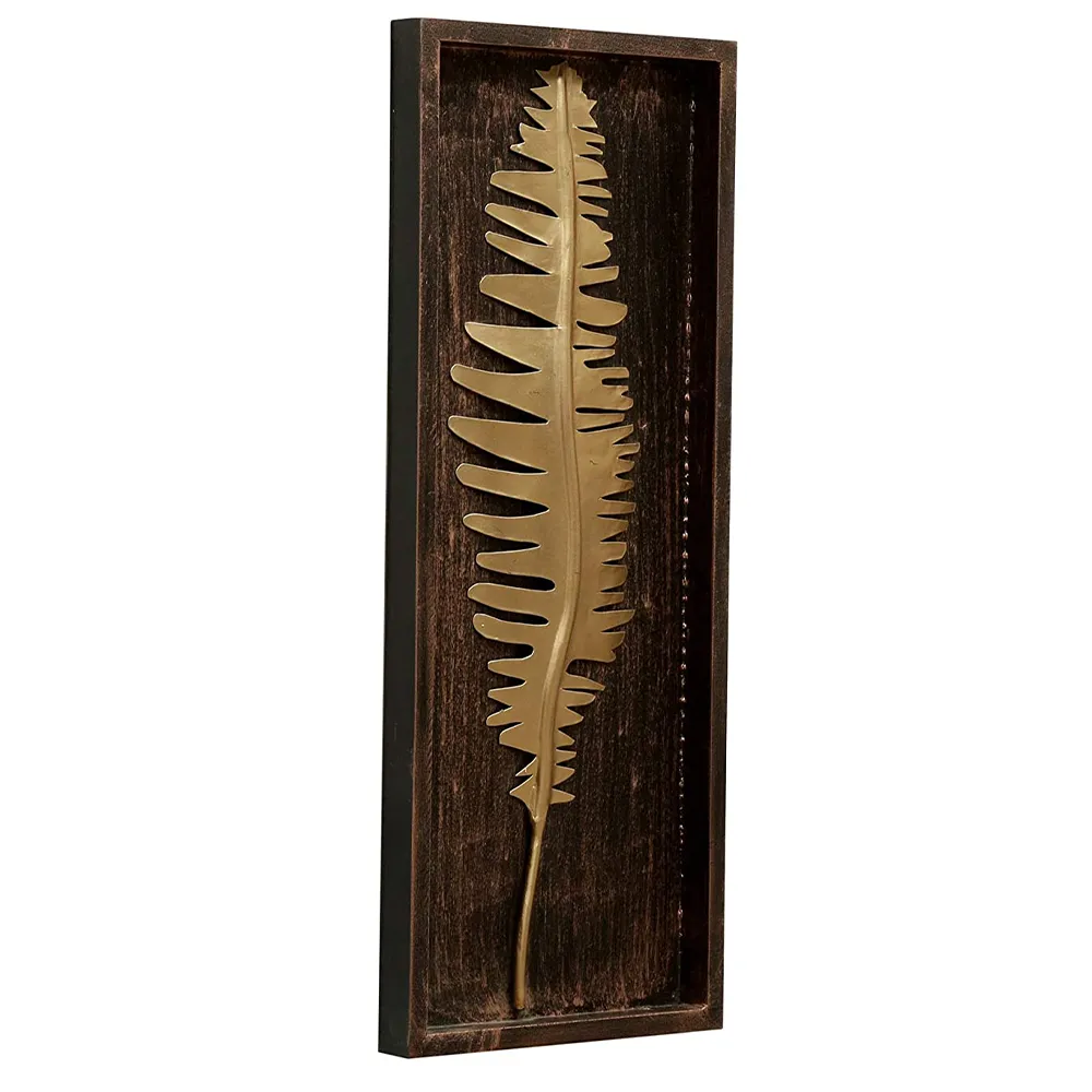 Crafted Bay Leaf On Mdf Metal Wall Art