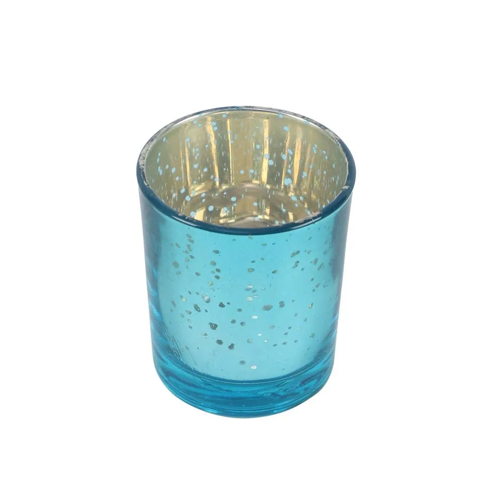 Crafted Green Glass Tea Light Candle Holders Set Of 4