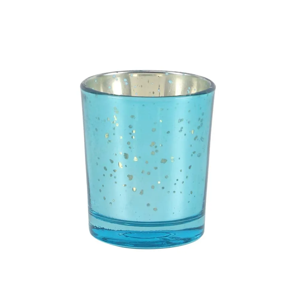 Crafted Green Glass Tea Light Candle Holders Set Of 4