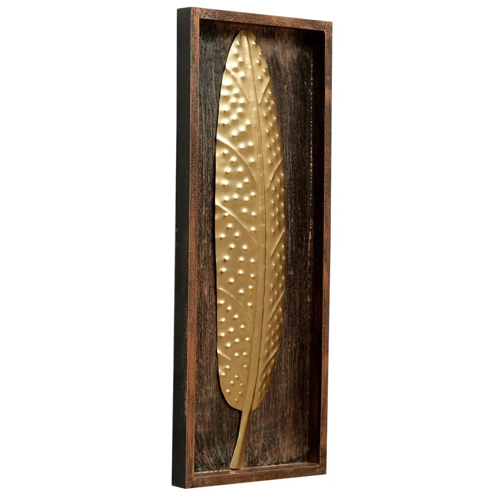 Crafted Hale Leaf On Mdf Metal Wall Art