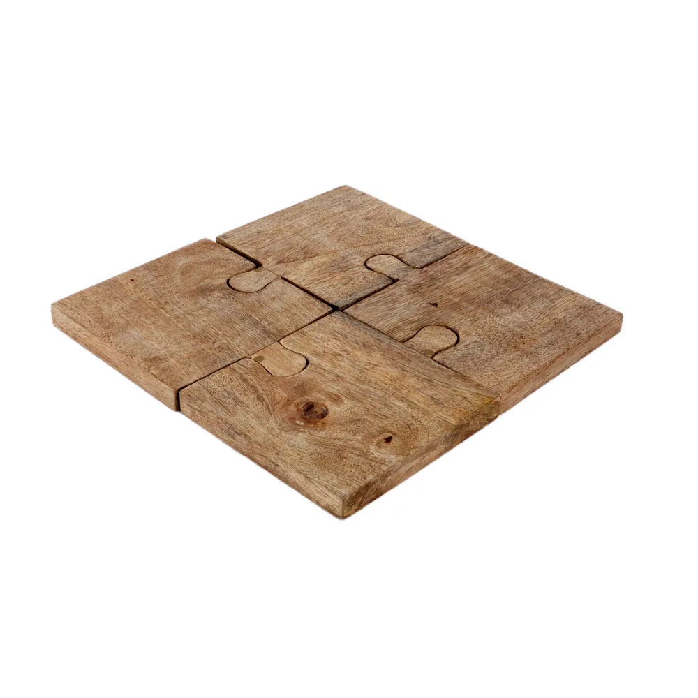 Crafted Mangowood Puzzle Snacks Platter