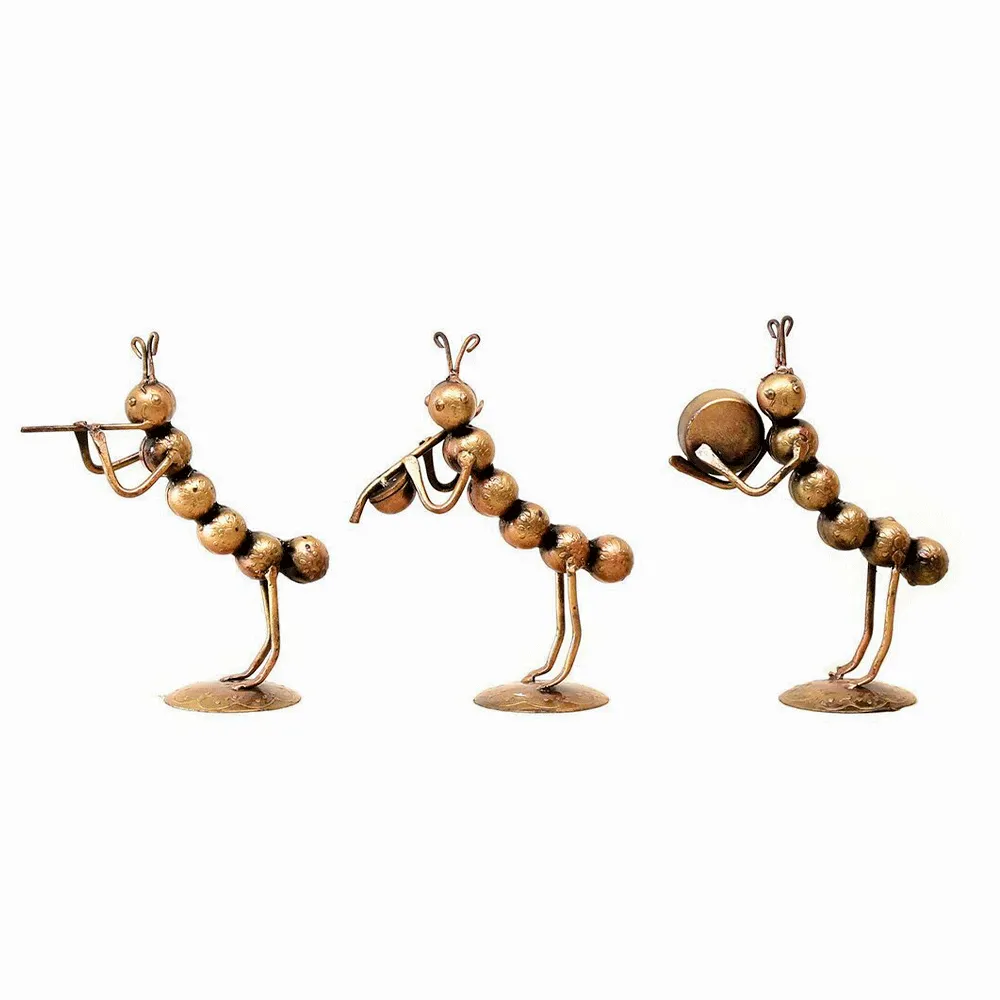 Crafted Musical Ants Metal Table Accent