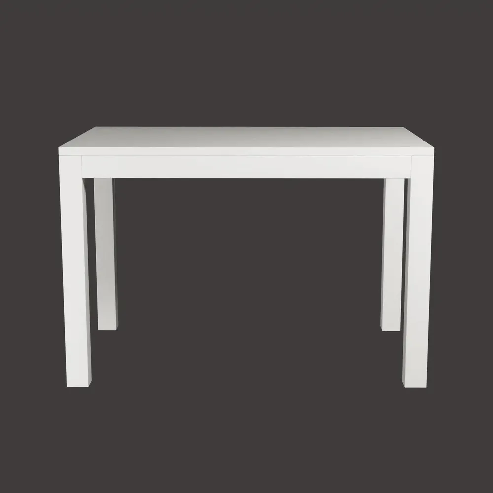 Crafted White European Style Mangowood Dining Table 4 Seater With Single Settee (Seating Bench)