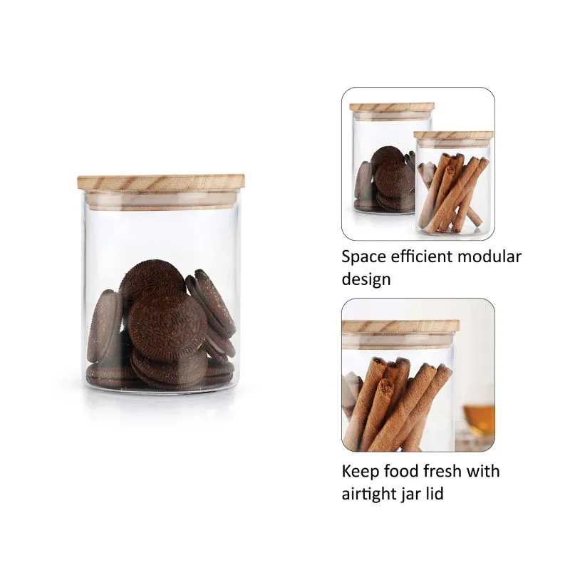 Crafty Wooden Lid Container (Set of 2)