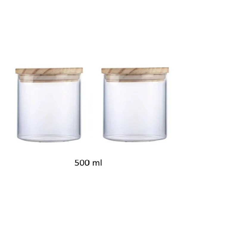 Crafty Wooden Lid Container (Set of 2)