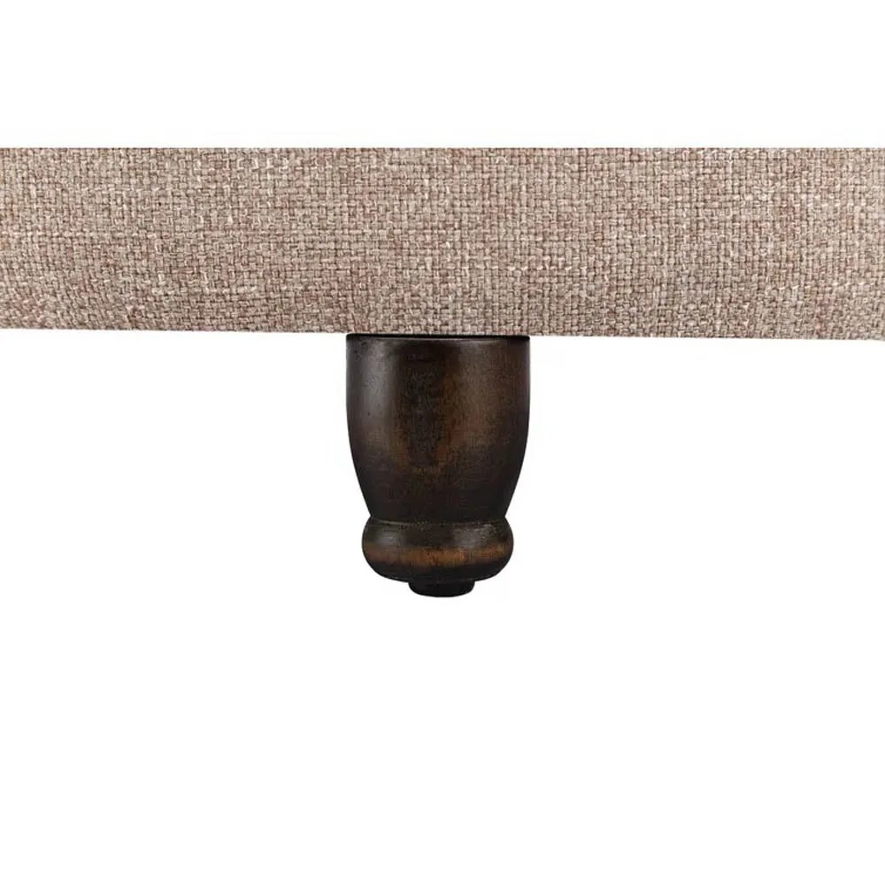 Cream Round-Shaped Premium Quality Storage Ottoman
