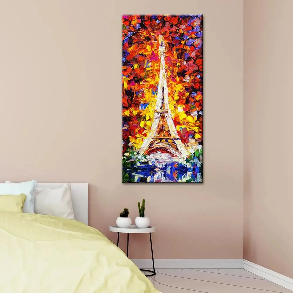 Creative Eiffel Tower Vertical Wall Painting