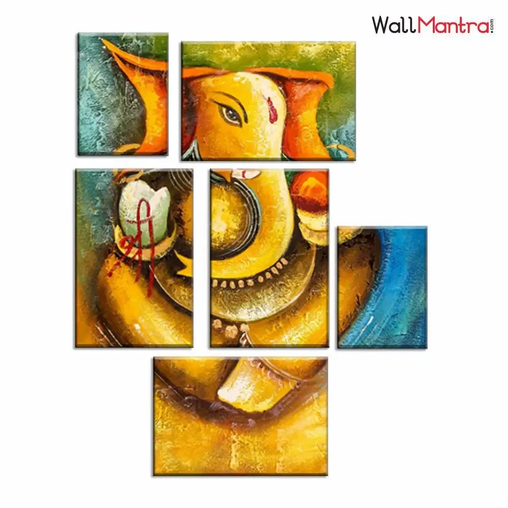 Creative Ganesha 6 PCS Canvas Wall Art Painting
