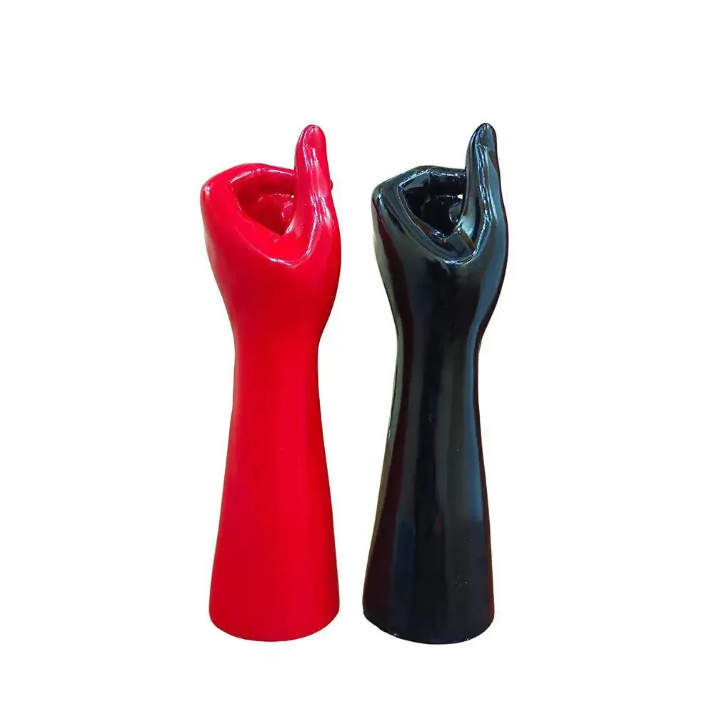Creative Human Hand Replica Twin Flower Vases