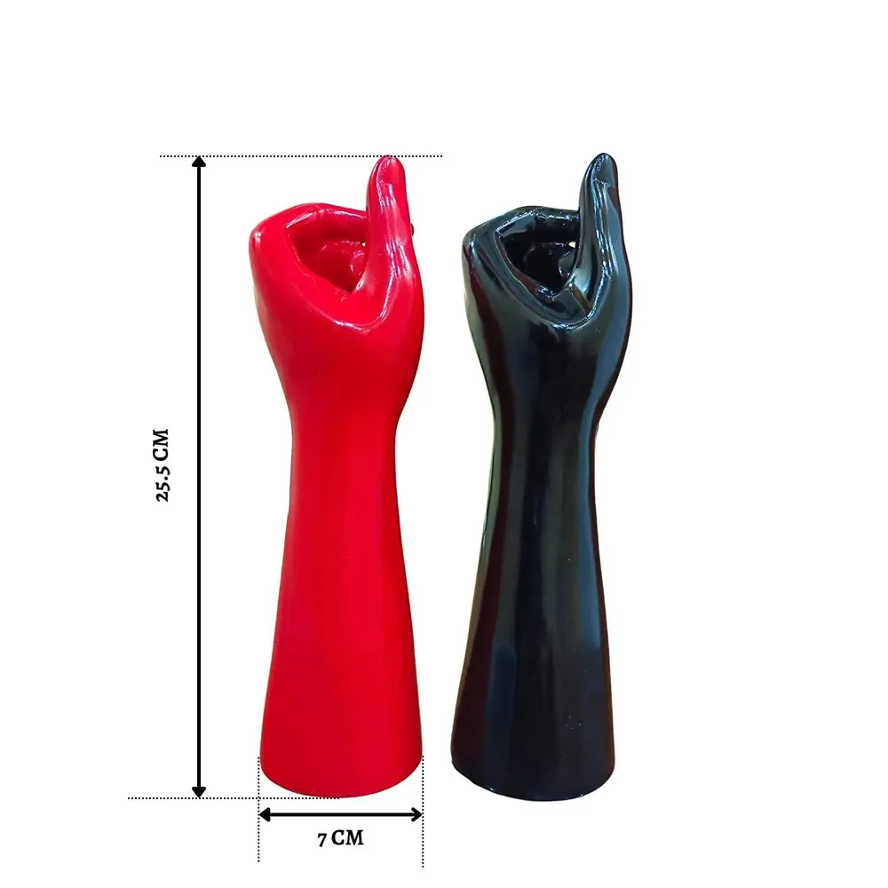 Creative Human Hand Replica Twin Flower Vases