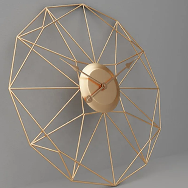 Criss-Cross Circular Designed Metal Wall Clock