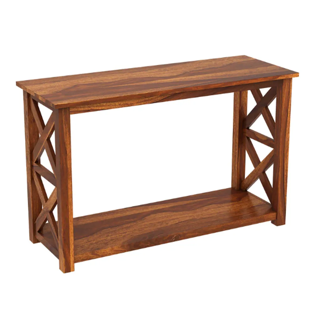 Criss Cross Side Designer Sheesham Wood Console Table