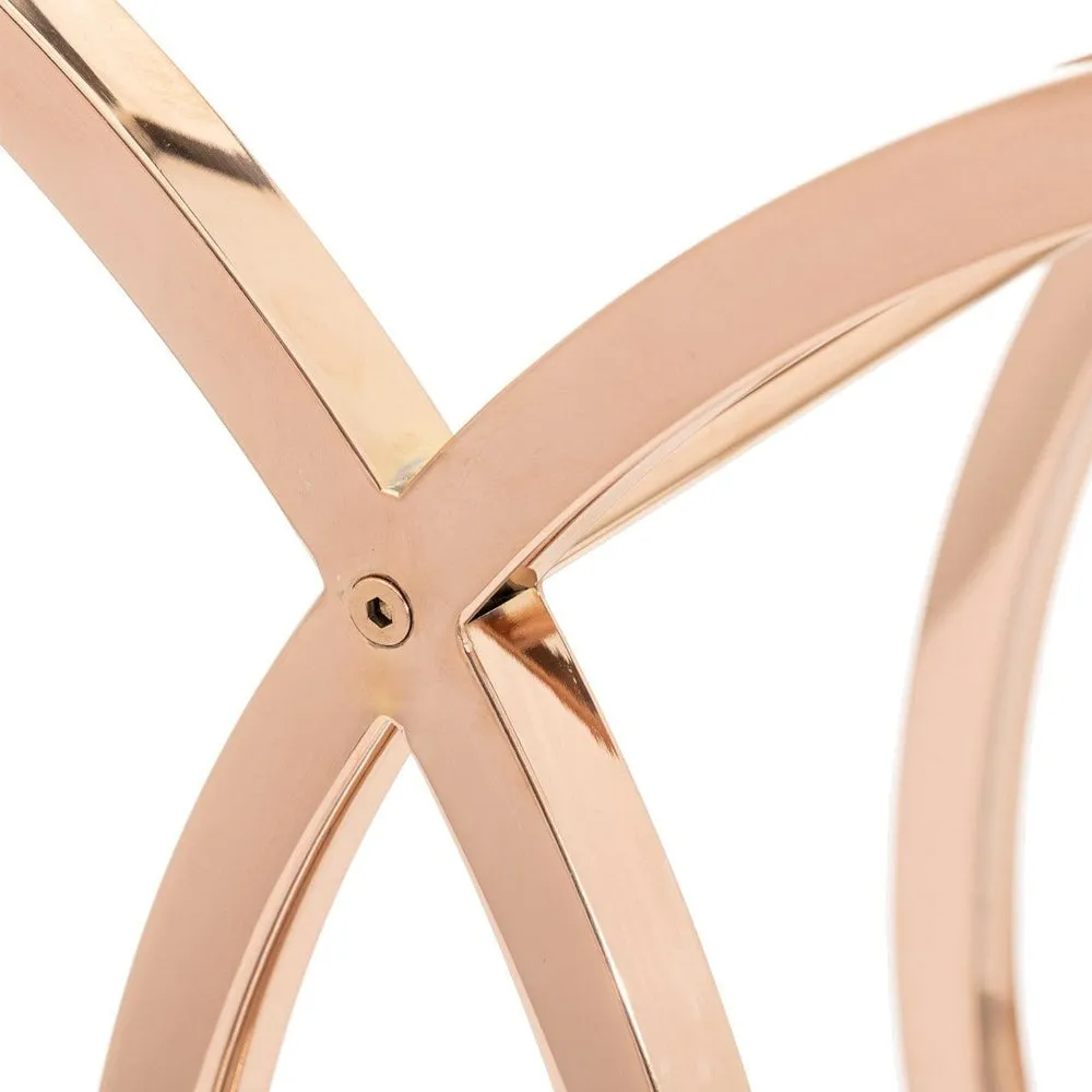 Cross Crescent Metal Console Table