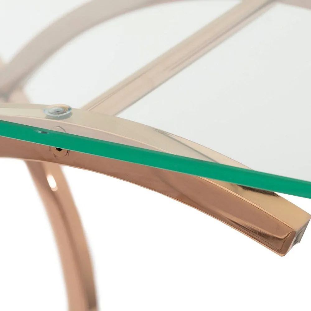 Cross Crescent Metal Console Table