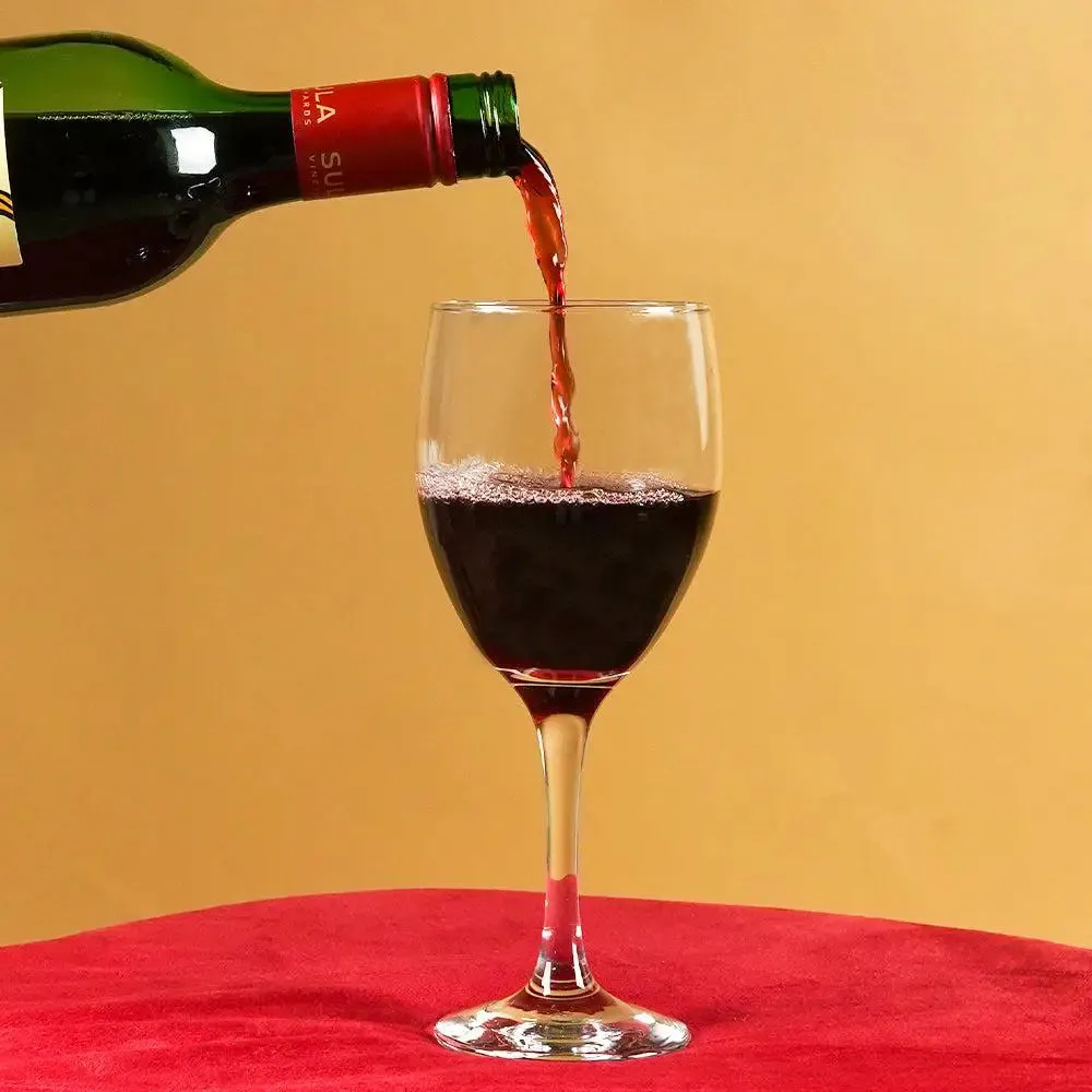 Crystal Clear Premium Baren Wine Glass for Parties Set of 2