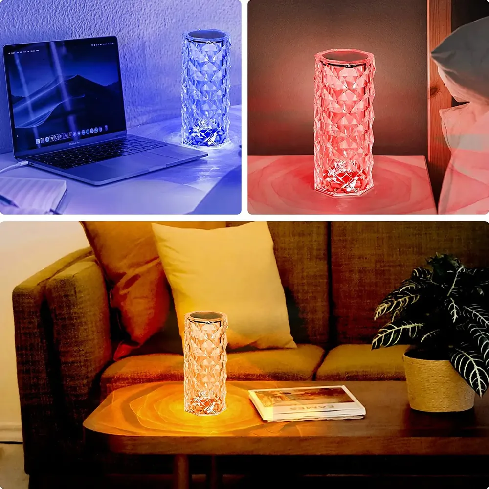 Crystal Diamond Textured Changing Mode LED Night Light