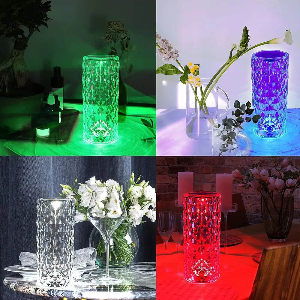 Crystal Diamond Textured Changing Mode LED Night Light