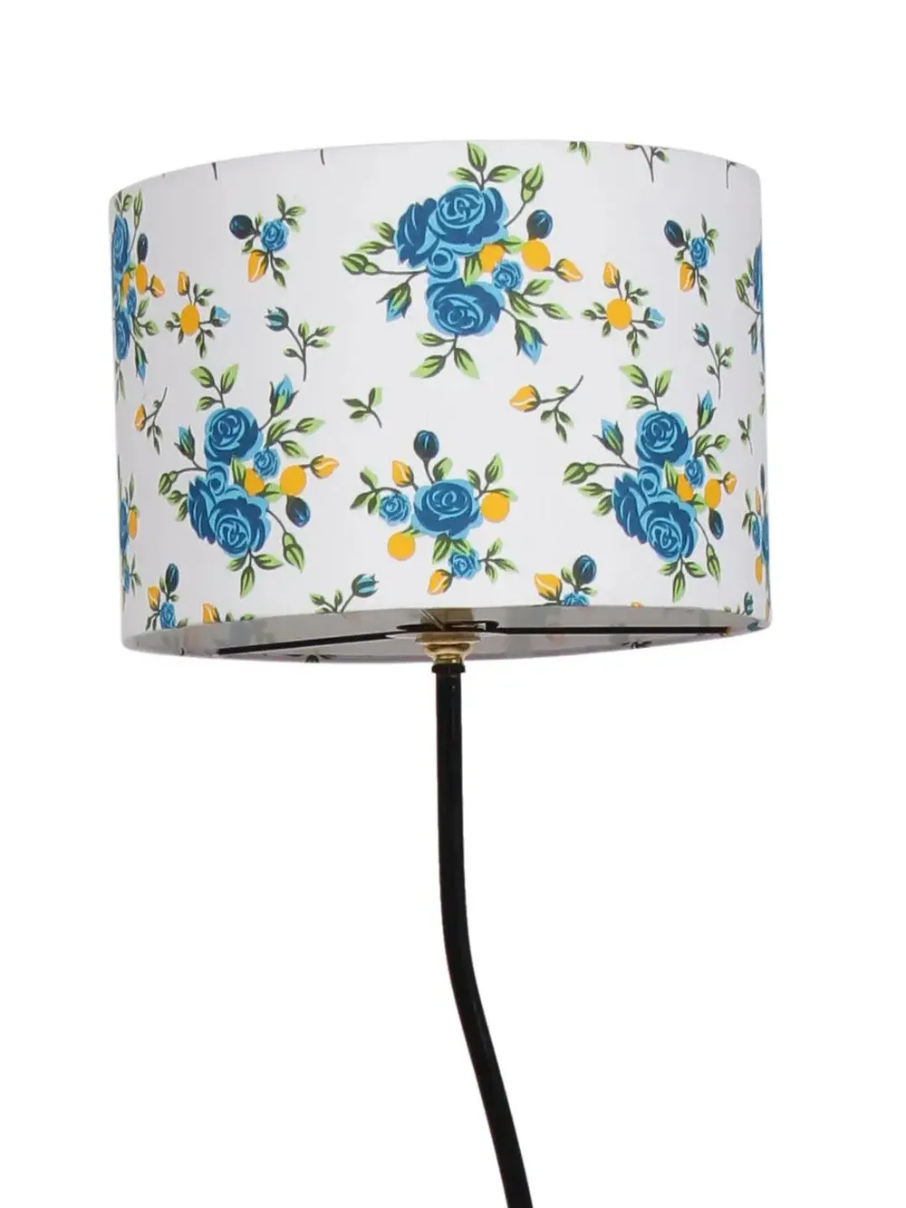 Curvy Multicolour Floor Lamp With Cotton Shade