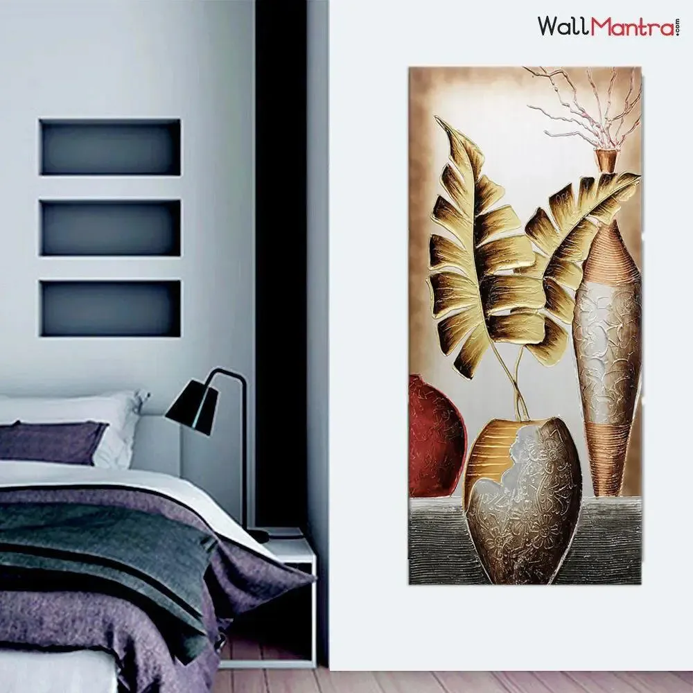 Custom Beautiful Flowerpot  Wall Painting Canvas Print Wall Hanging