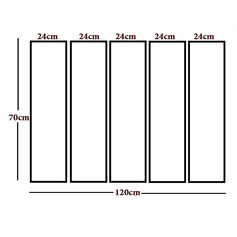 Custom Beautiful Radha Krishna Wooden Framed 5 Pieces Folk Art Canvas Painting