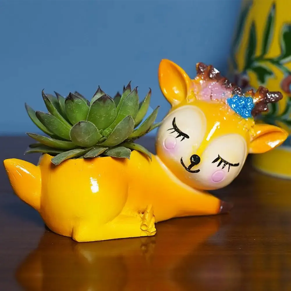 Cute Baby Fox Desk Planter Flower Pot for Home Decor Set of 3
