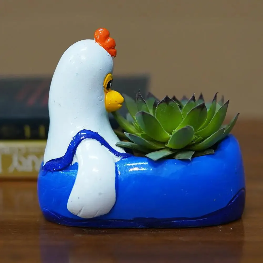 Cute Cartoon Animals Family Desk Planter Flower Pot for Home Decor Set of 2