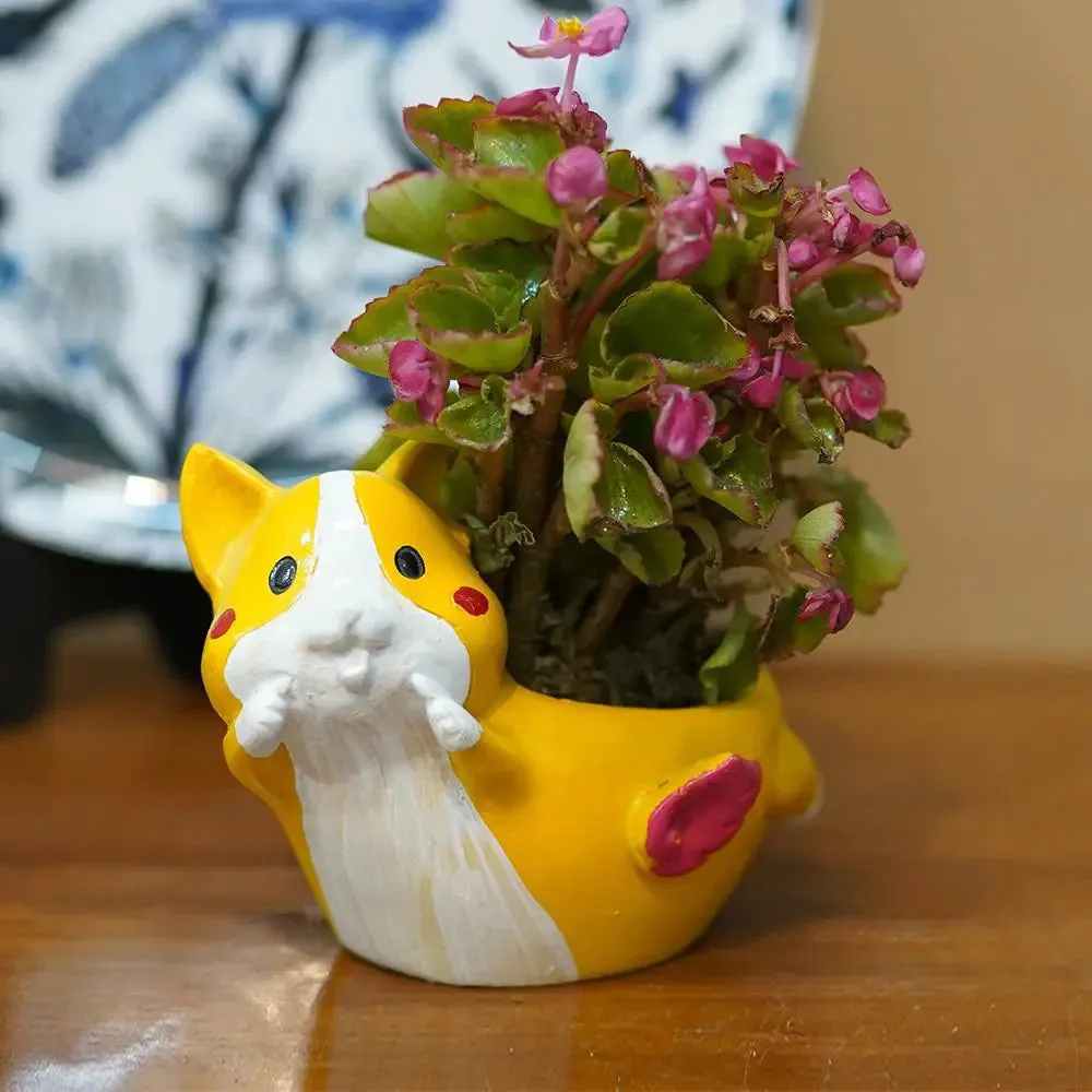 Cute Clever Animals Desk Planter Flower Pot for Home Decor Set of 3