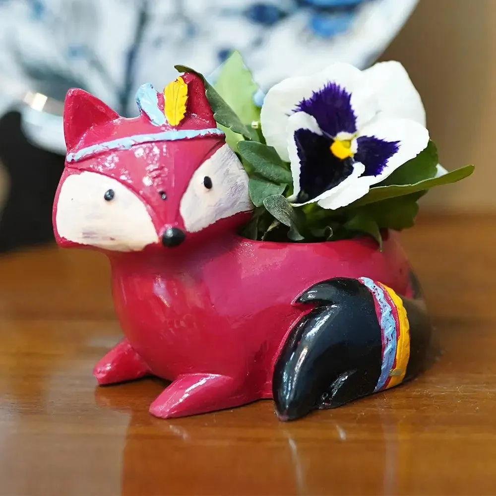 Cute Clever Animals Desk Planter Flower Pot for Home Decor Set of 3