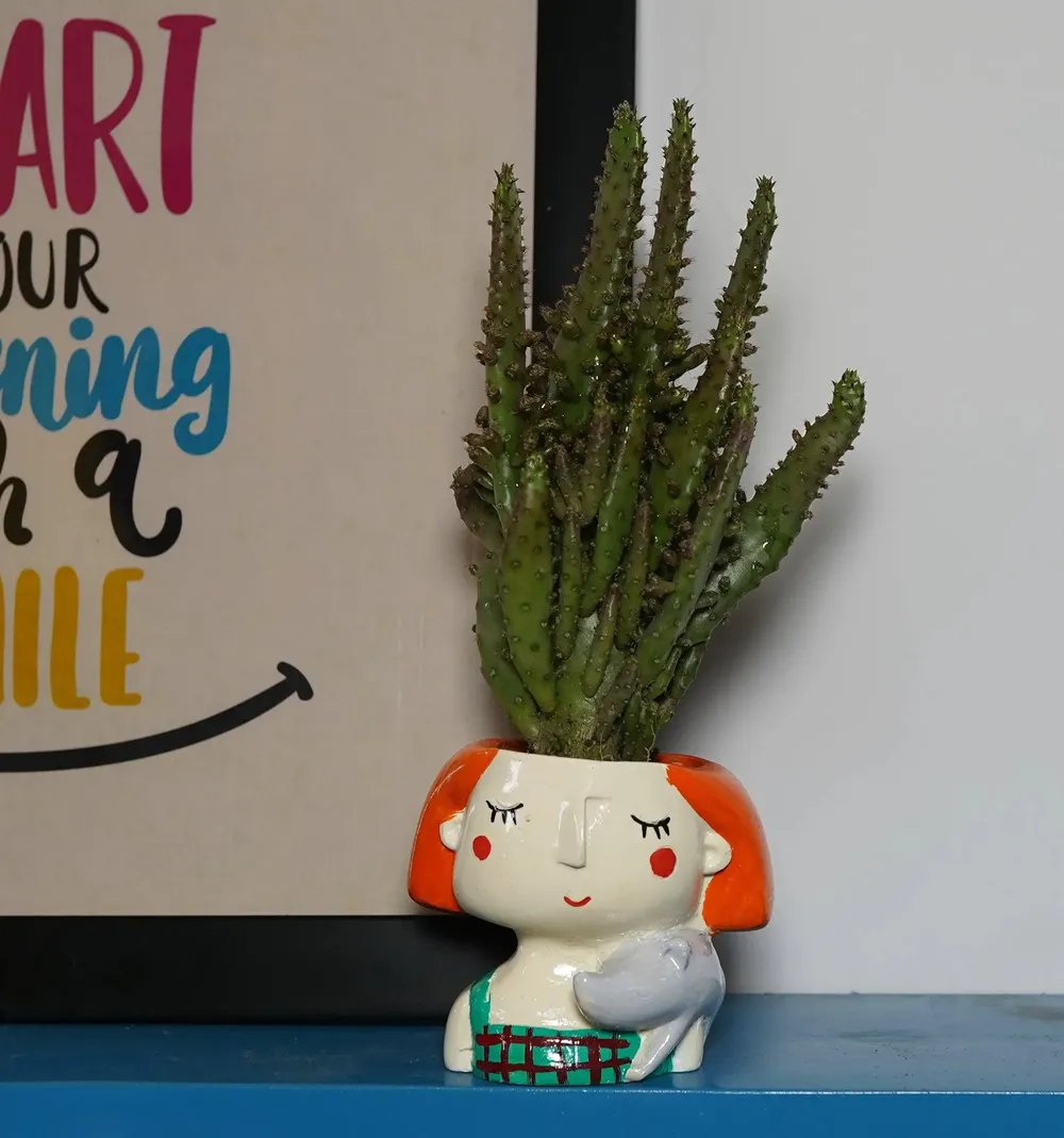 Cute Doll Family Desk Planter Flower Pot for Home Decor Set of 3