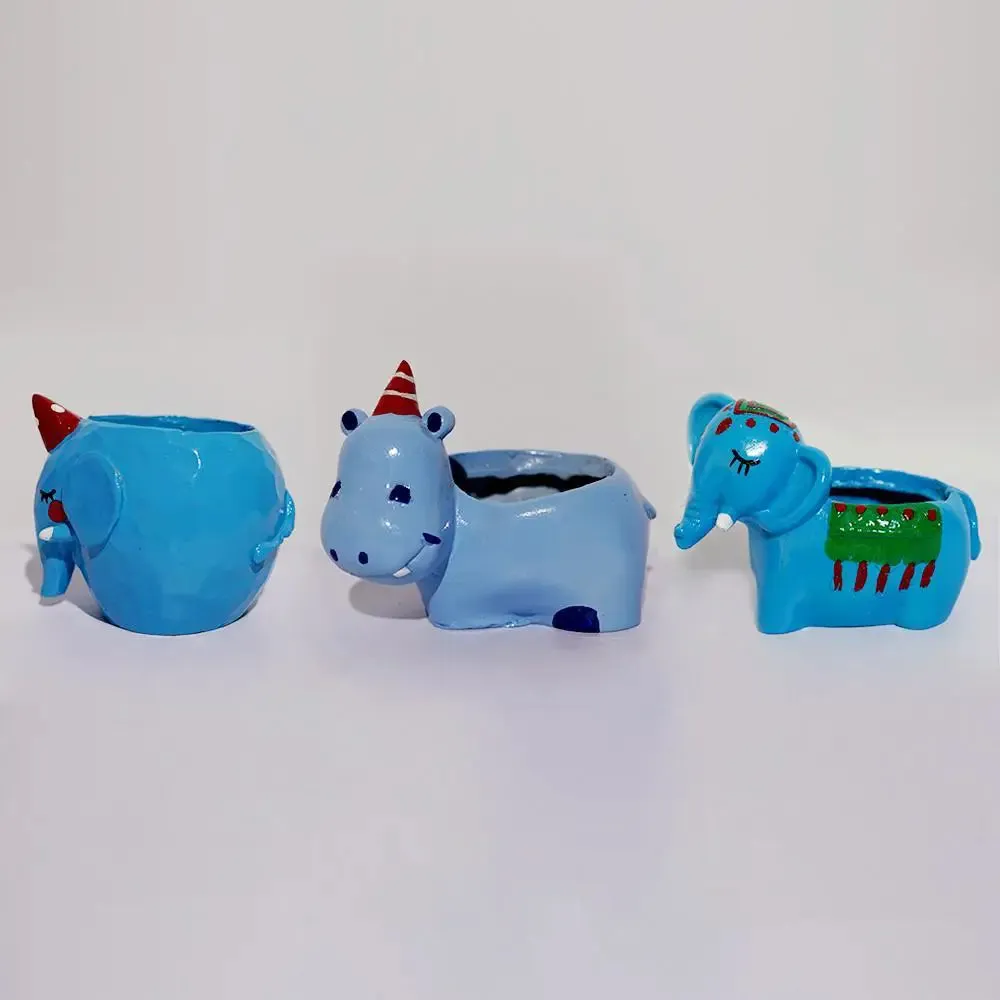 Cute Fatty Animals Desk Planter Flower Pot for Home Decor Set of 3