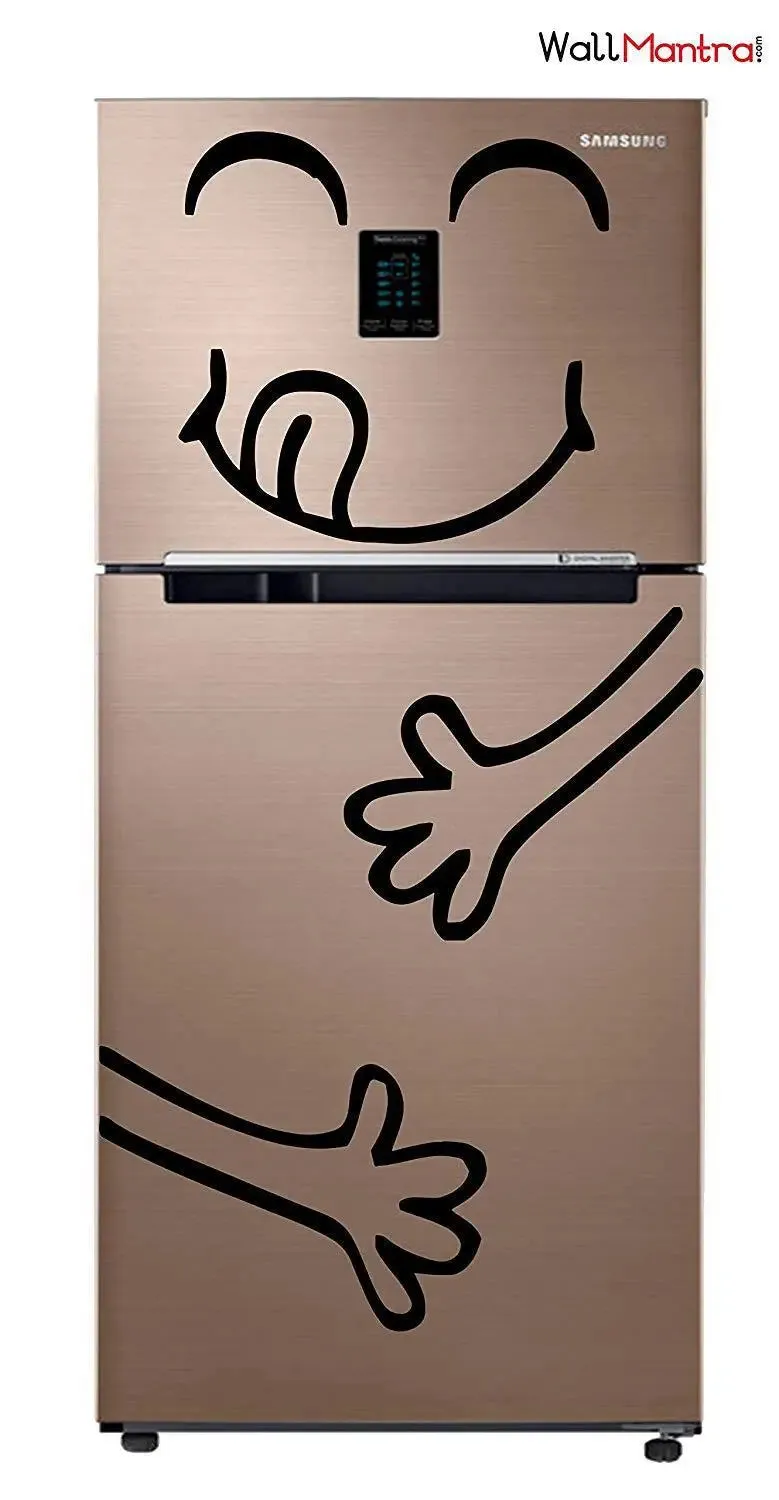 Cute Happy Yummy Face Fridge Sticker