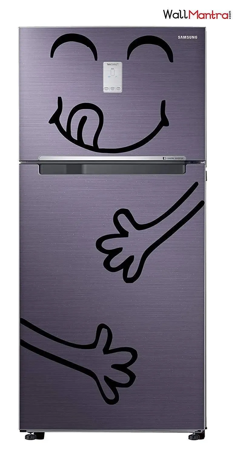 Cute Happy Yummy Face Fridge Sticker