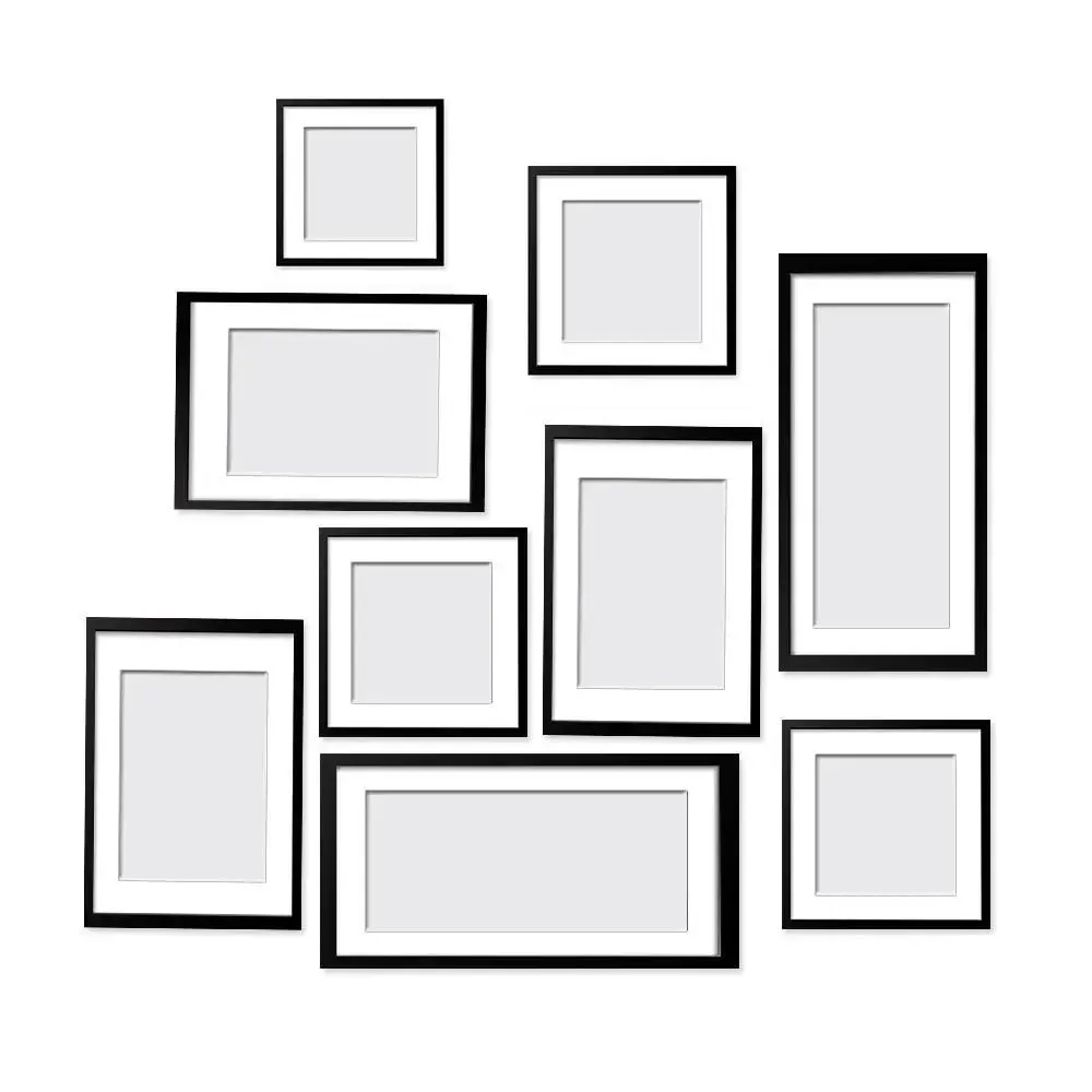 Cute Kids Family Collage Photo Frames Set of 9