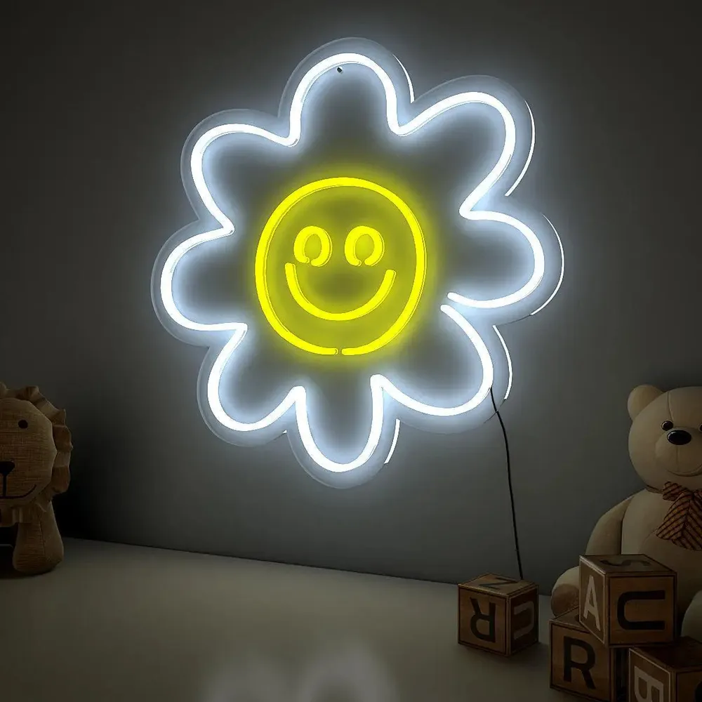 Cute Yellow Sunflower LED Neon Light