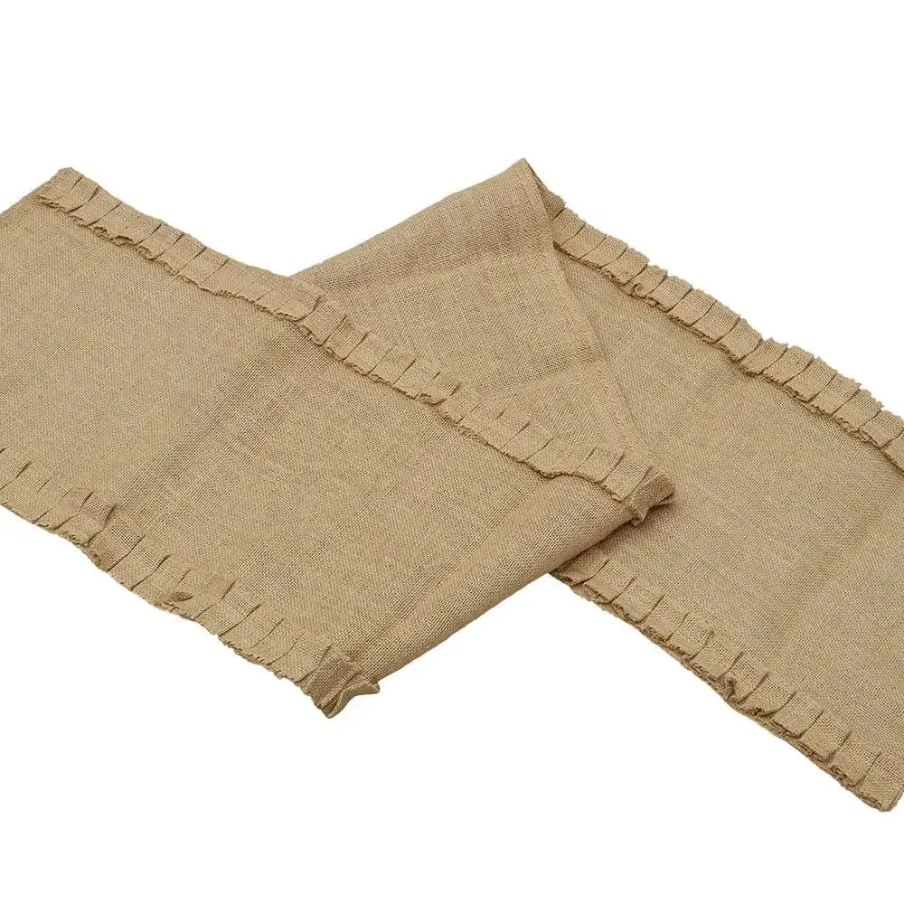 Cutting Edge Traditional Beige Jute Table Runner