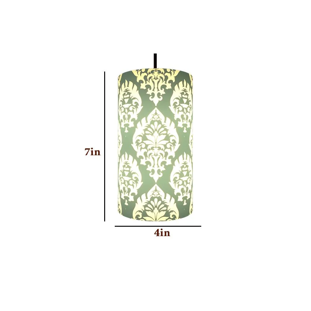 Cylindrical Classy Green Hanging Lamp