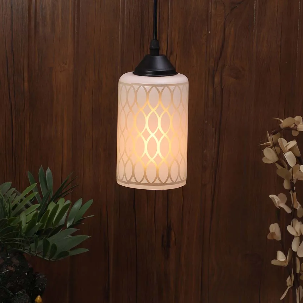 Cylindrical Textured Warm Black Ceiling Light