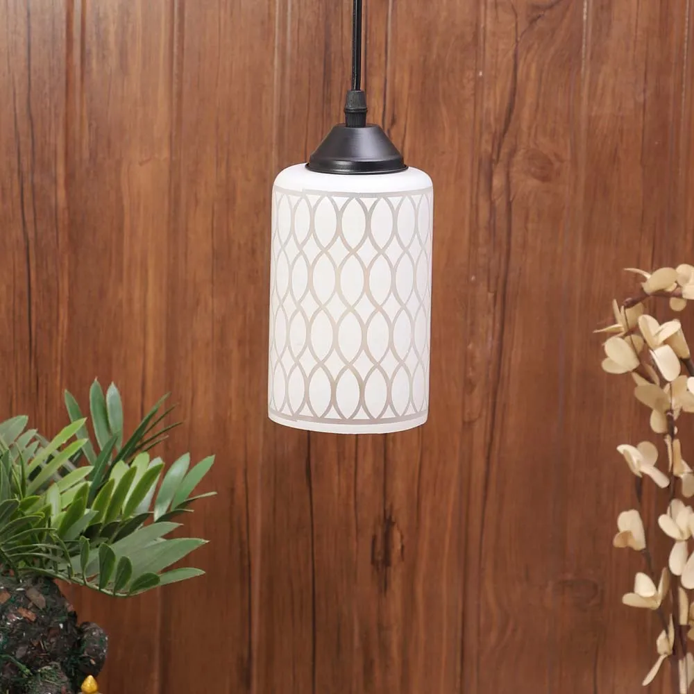 Cylindrical Textured Warm Black Ceiling Light