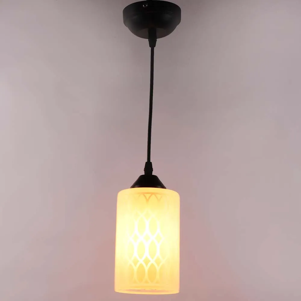 Cylindrical Textured Warm Black Ceiling Light
