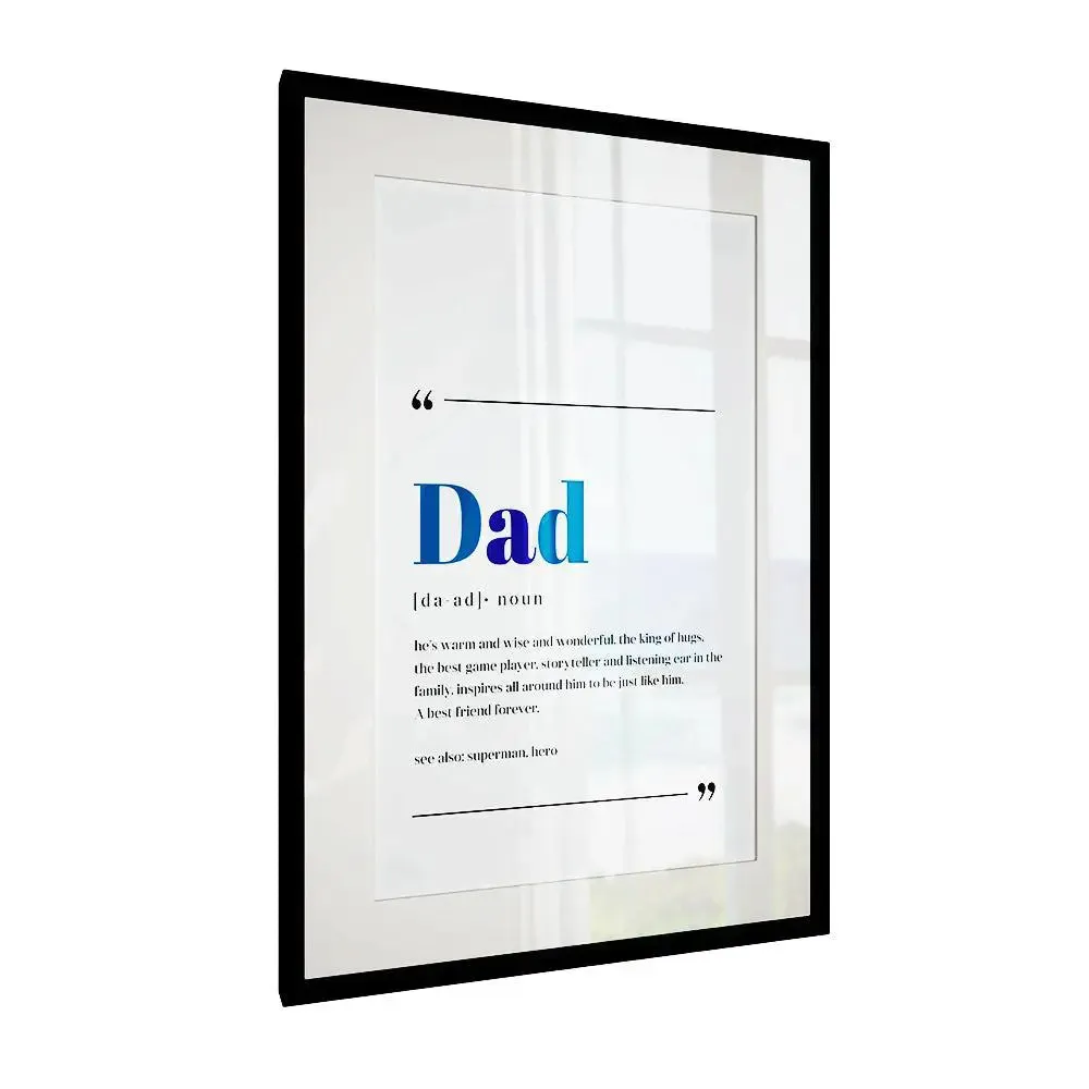 DAD' Aesthetic Framed Wallart for Gynecologist Office