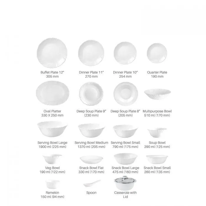 Dainty Blue Urbane Dinner Set of 27 Pieces